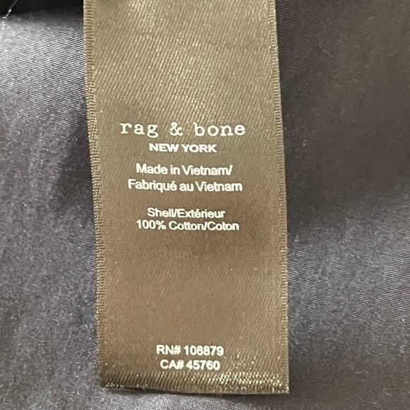 Rag & Bone Soraya 100% Cotton Cut Out Midi Dress in Navy Blue Size Large - Picture 13 of 16